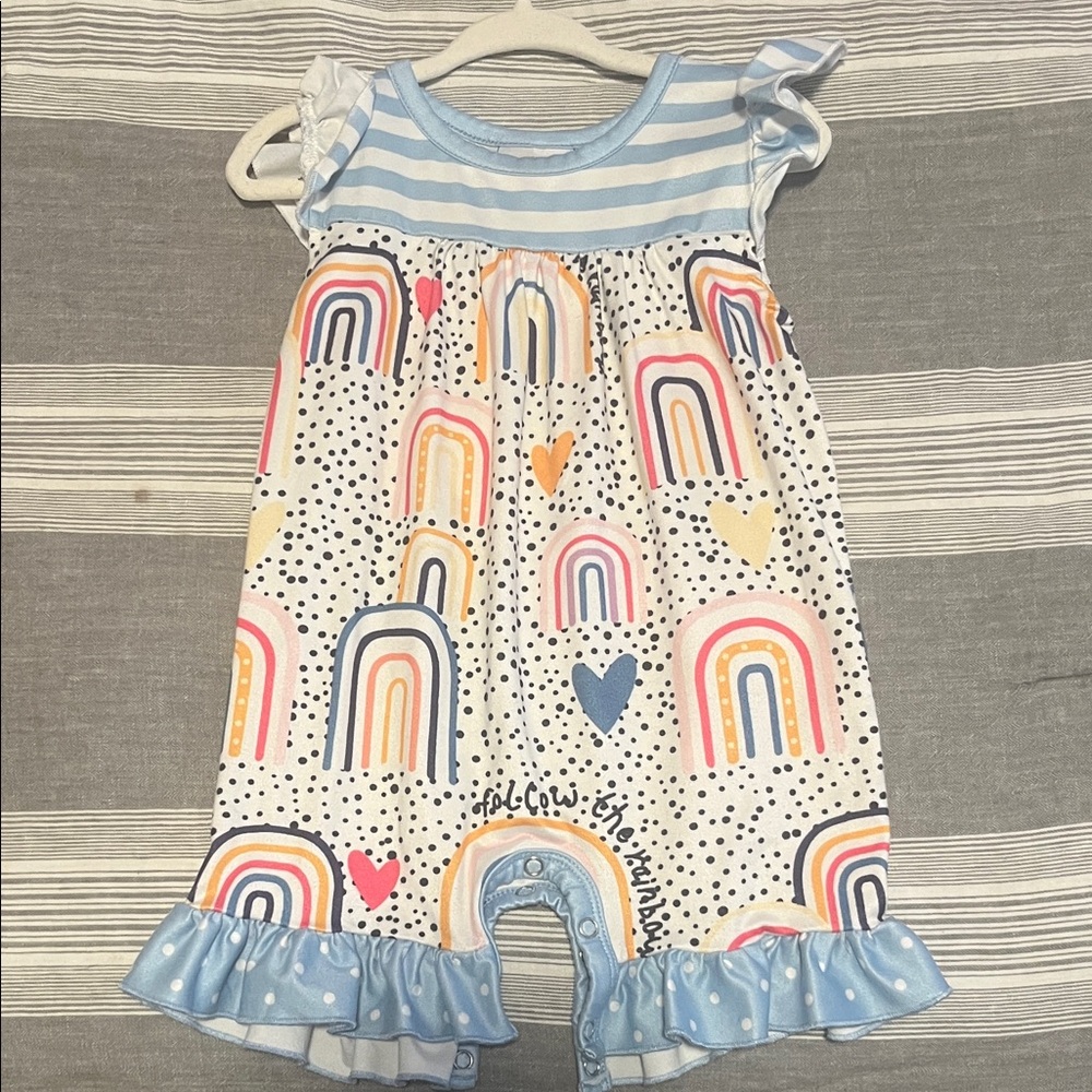 Marie Nicole- Colorful Rainbow Baby Romper